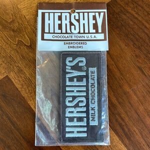 VINTAGE 80S HERSHEY'S MILK CHOCOLATE BAR EMBROIDERED PATCH
